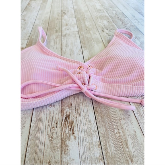 🔆 LA Hearts ‘Lace Up’ Triangle Bikini Top - Picture 4 of 8